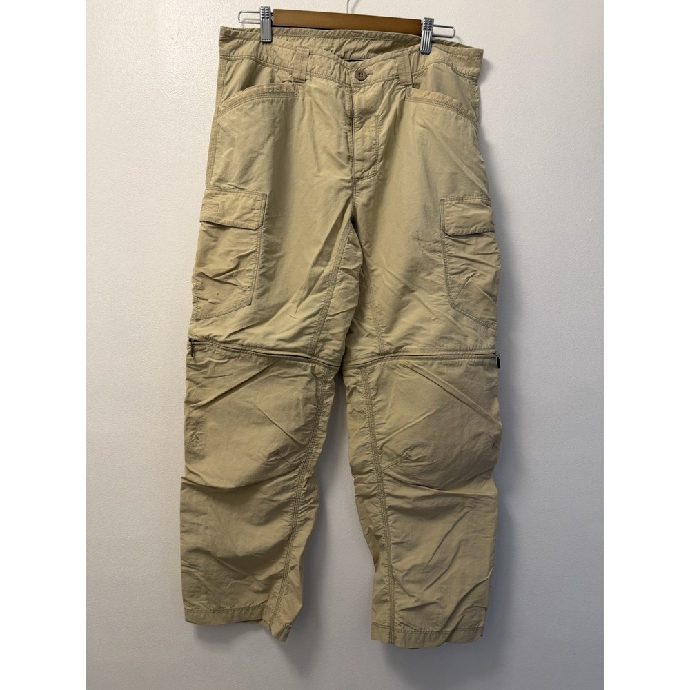 Vintage The North Face Cargo Pants Zip Off Shorts 90s Men's Hiking Size 32 Beige